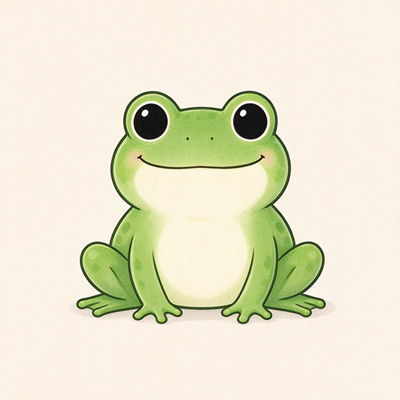 绿色青蛙 卡通插画素材